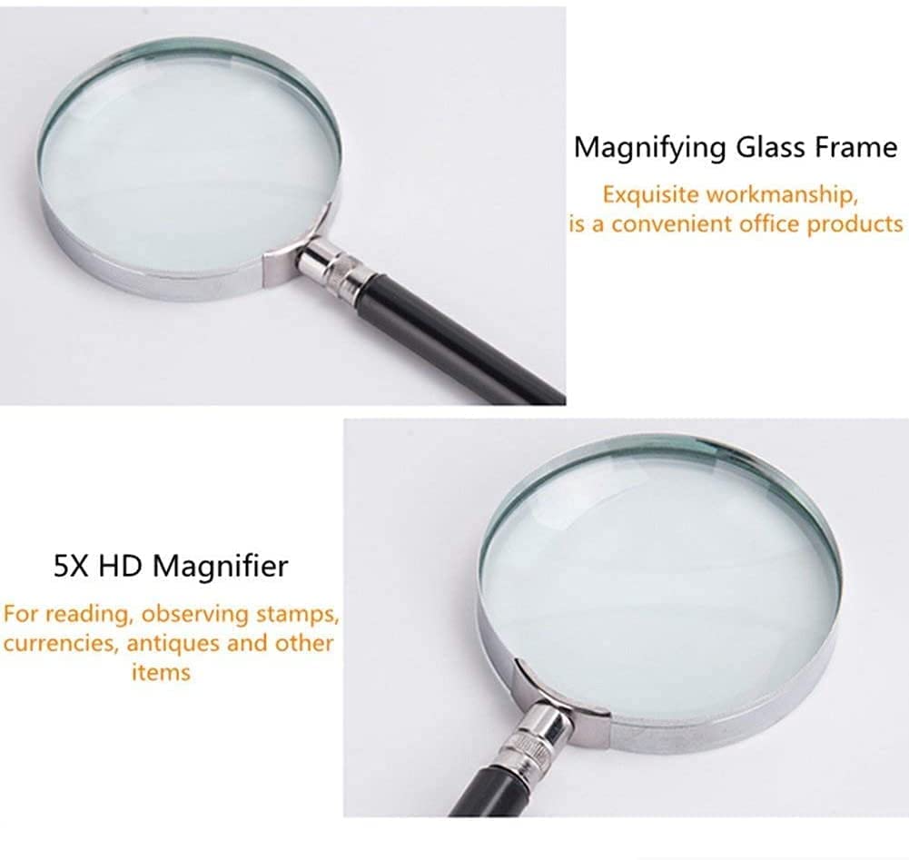 Amazon.co.jp: 虫眼鏡 10x 虫眼鏡 HD レンズポータブル金属拡大鏡